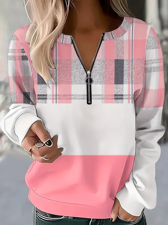 Crew Neck Casual Sweatshirt