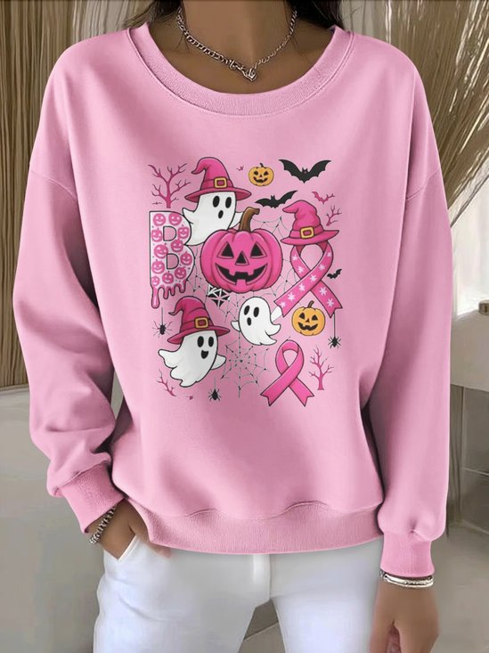 Cotton Regular Fit Casual Halloween Sweatshirt