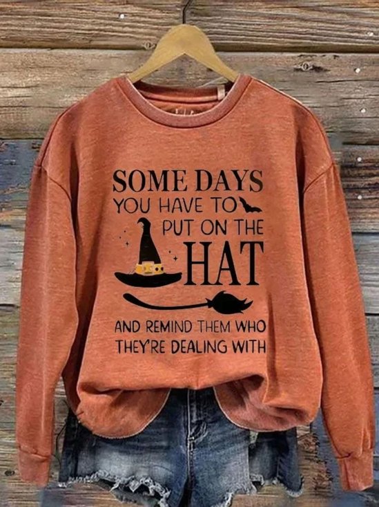 Halloween Crew Neck Regular Fit Casual Sweatshirt