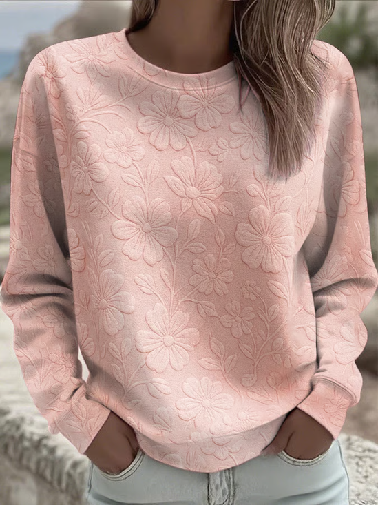 Floral Printing Casual Sweatshirt