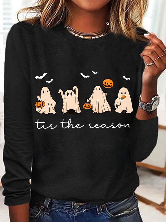 Women's Tis The Season Halloween Long Sleeve T-Shirt