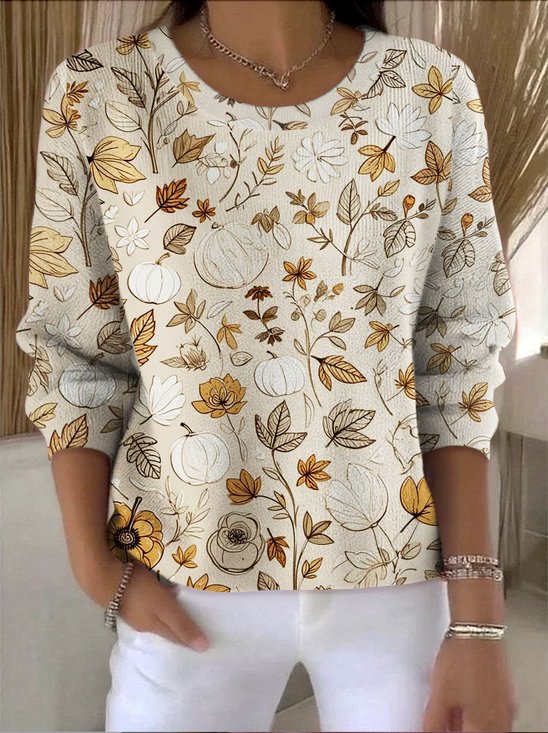 Casual Crew Neck Regular Fit Sweater