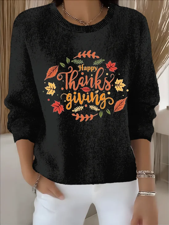 Women's Autumn and Winter Festive Patterned Pullover Tops