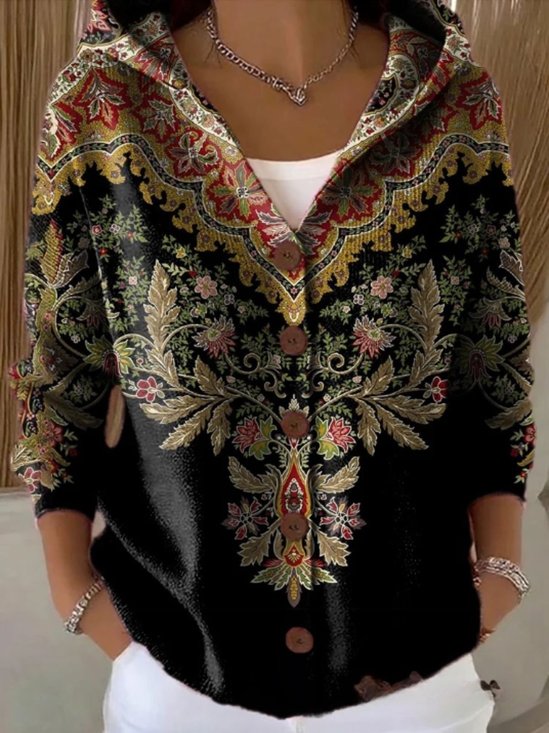 Hoodie Cotton Regular Fit Casual Cardigan