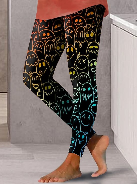 Tight Casual Halloween Leggings