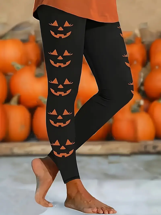 Casual Printing Tight Halloween Leggings