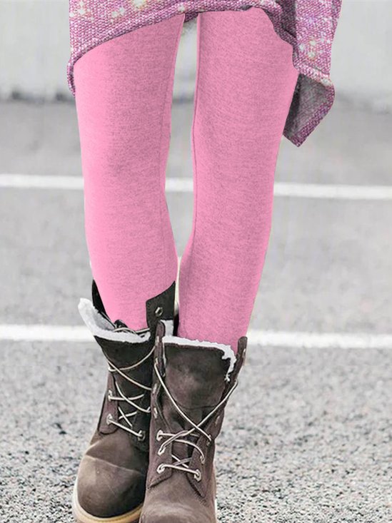 Tight Casual Cotton Plain Leggings