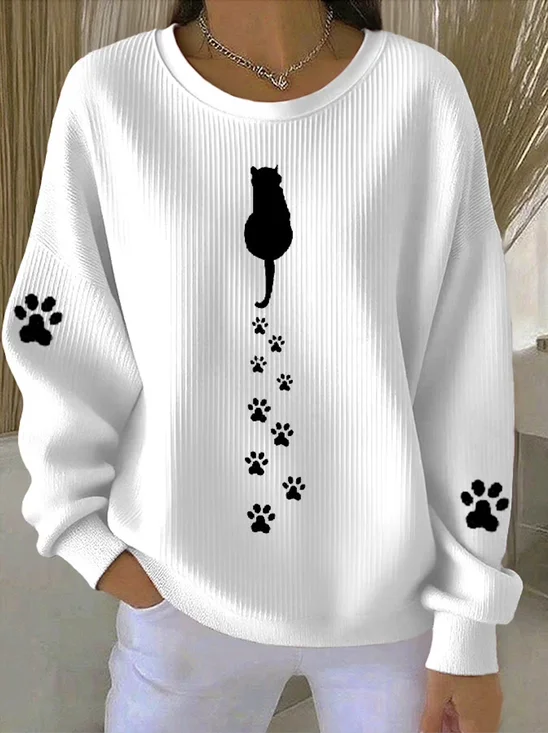 Regular Fit Casual Halloween Crew Neck Sweatshirt