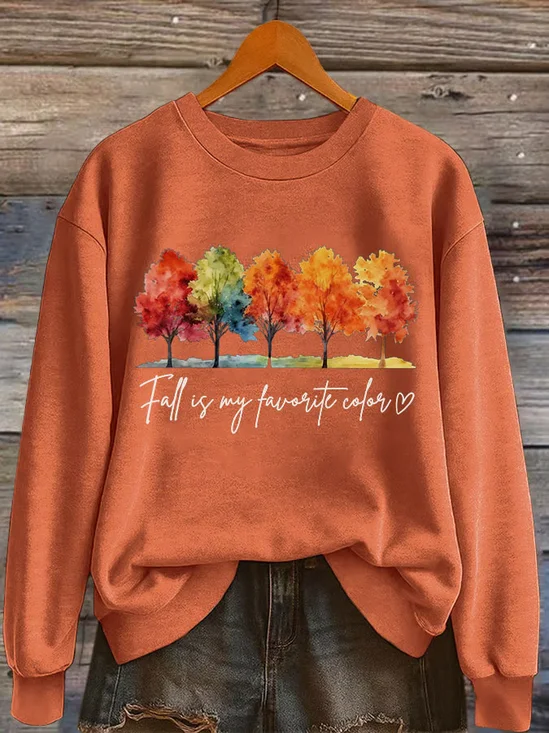 Women's Fall Is My Favorite Color Print Sweatshirt