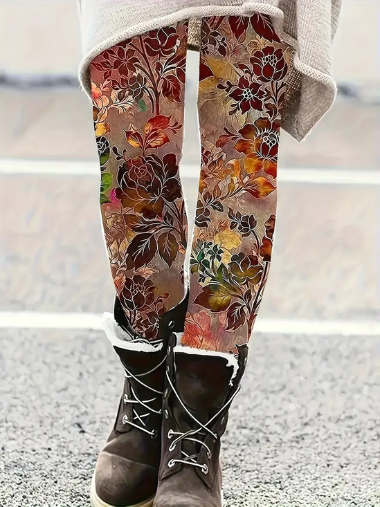 Casual Tight Printing Jersey Leggings