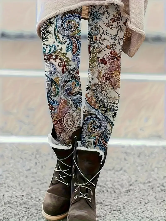 Floral Casual Printing Leggings