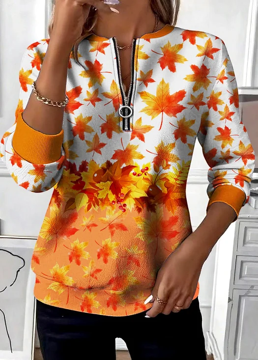 Stand Collar Regular Fit Casual Halloween Sweatshirt