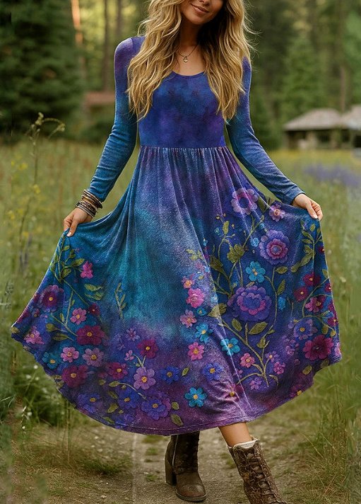V Neck Regular Fit Cotton Casual Dress With No