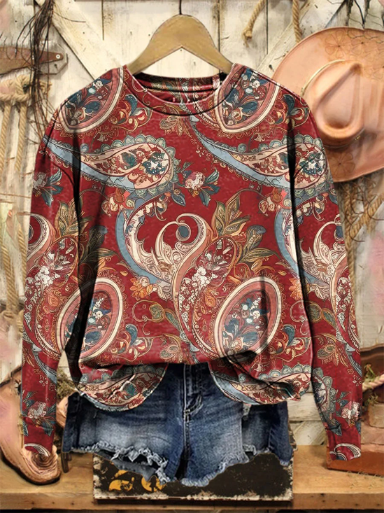 Casual Loose Crew Neck Sweatshirt