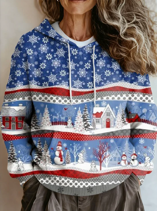 Loose Christmas Hoodie Ethnic Sweater
