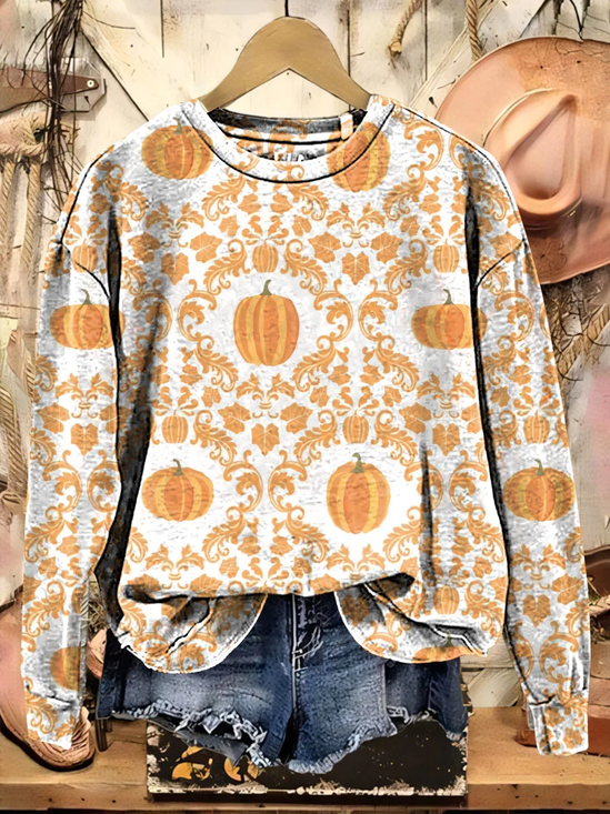 Halloween Loose Casual Printing Sweatshirt
