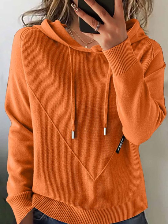 Hoodie Plain Loose Street Sweater