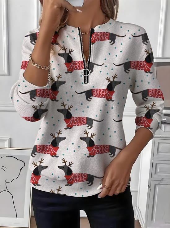 Loose Vintage Crew Neck Sweatshirt