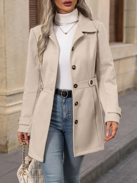Shawl Collar Plain Regular Fit Casual Jacket