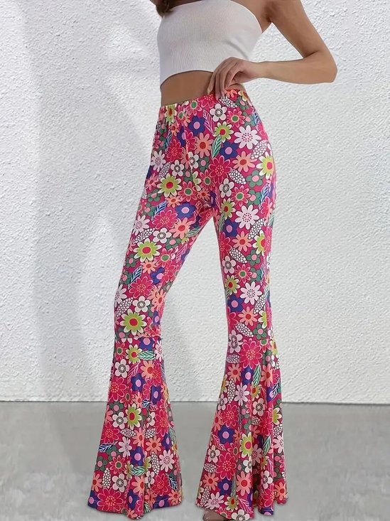 Floral Regular Fit Casual Pants