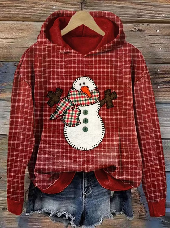 Women's Christmas Print Casual Hoodie