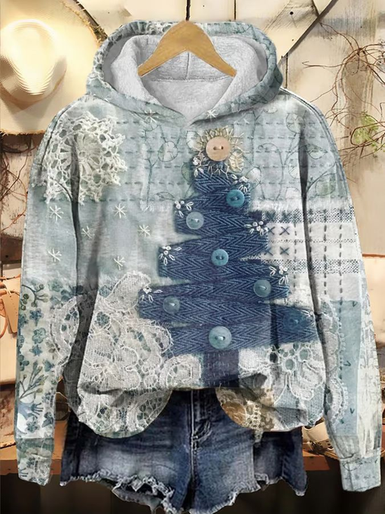 Women's Christmas Print Casual Hoodie