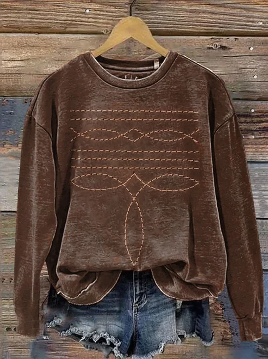 Abstract Casual Printing Sweatshirt
