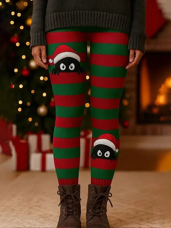 Women's Home Wear Christmas Party Slim Fit Knitted Warm And Comfortable Leggings