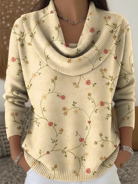 Vintage Others Floral Loose Sweater