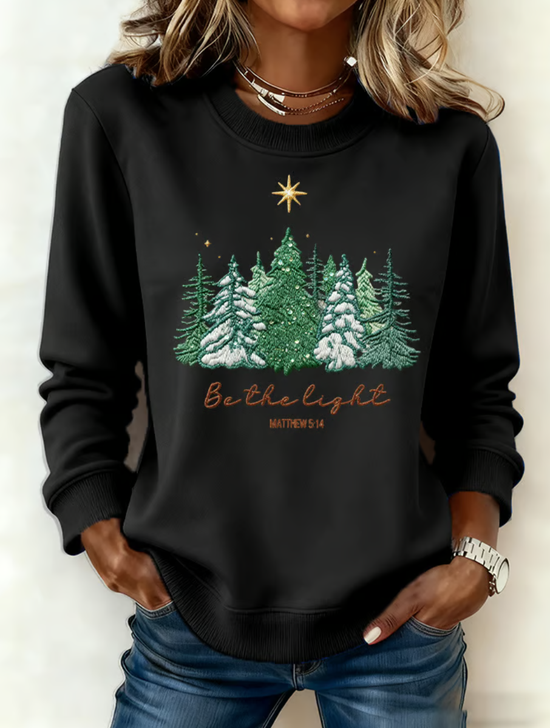 Women's Christmas Faith Print Hoodie