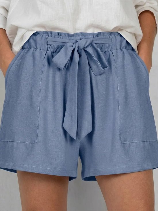 Plain Casual Loose Shorts