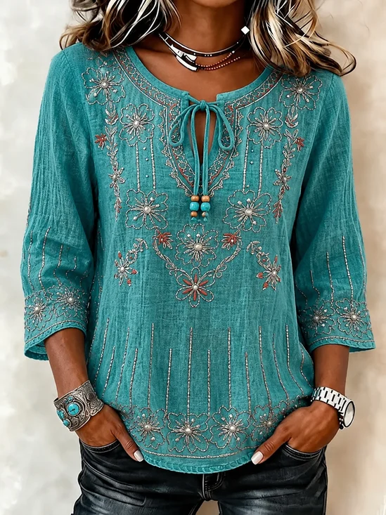 Floral Loose Casual Blouse