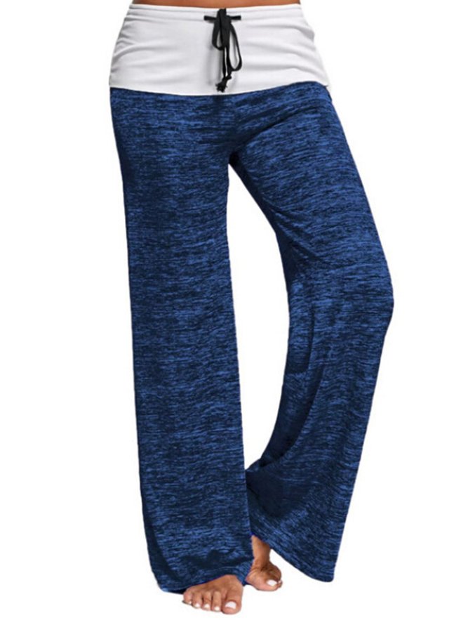 Cotton Solid Casual Sports Pants
