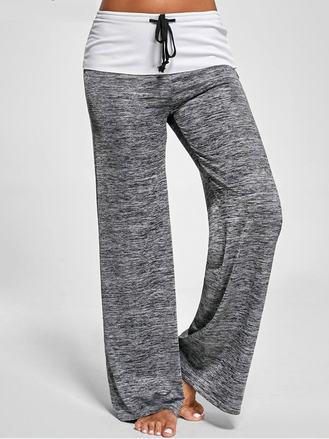 Cotton Solid Casual Sports Pants