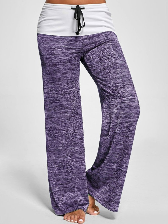 Cotton Solid Casual Sports Pants