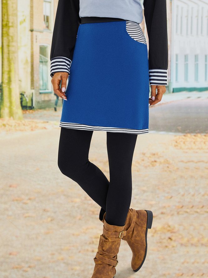 Casual Cotton-Blend Skirt