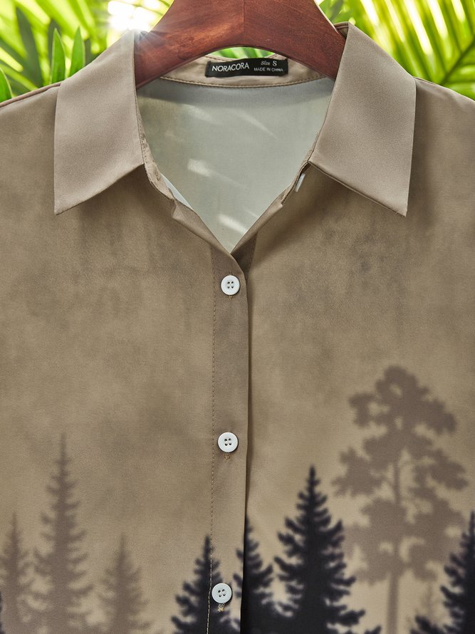 Casual Shirt Collar Blouse