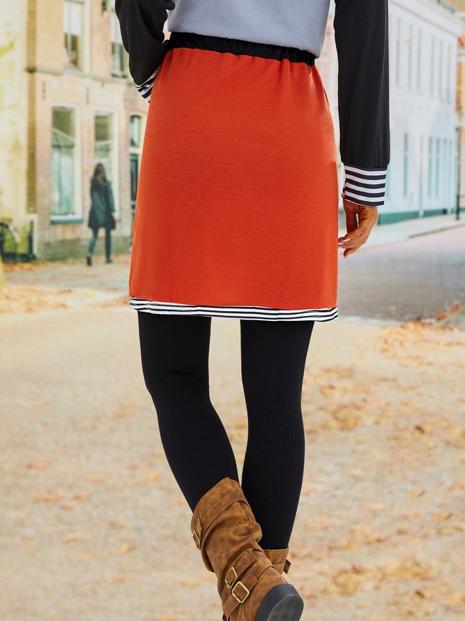 Casual Cotton-Blend Skirt