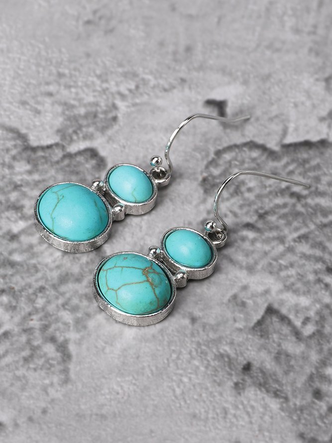 Vintage Simple Turquoise Earrings