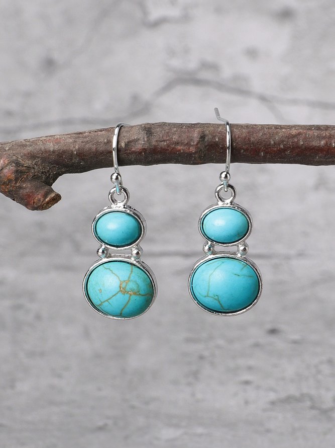 Vintage Simple Turquoise Earrings