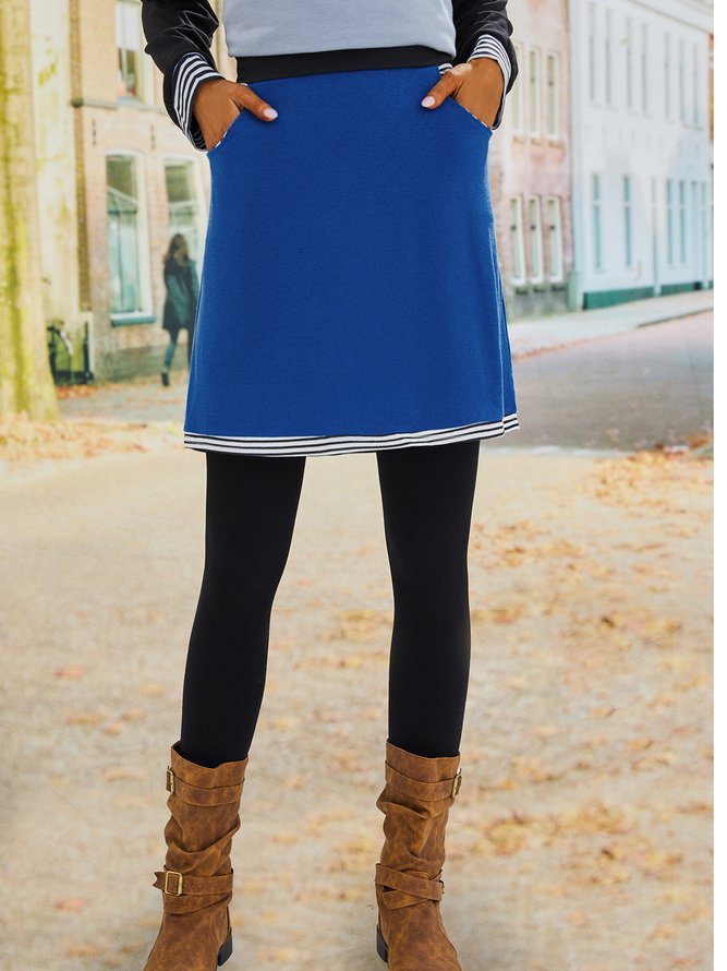 Casual Cotton-Blend Skirt