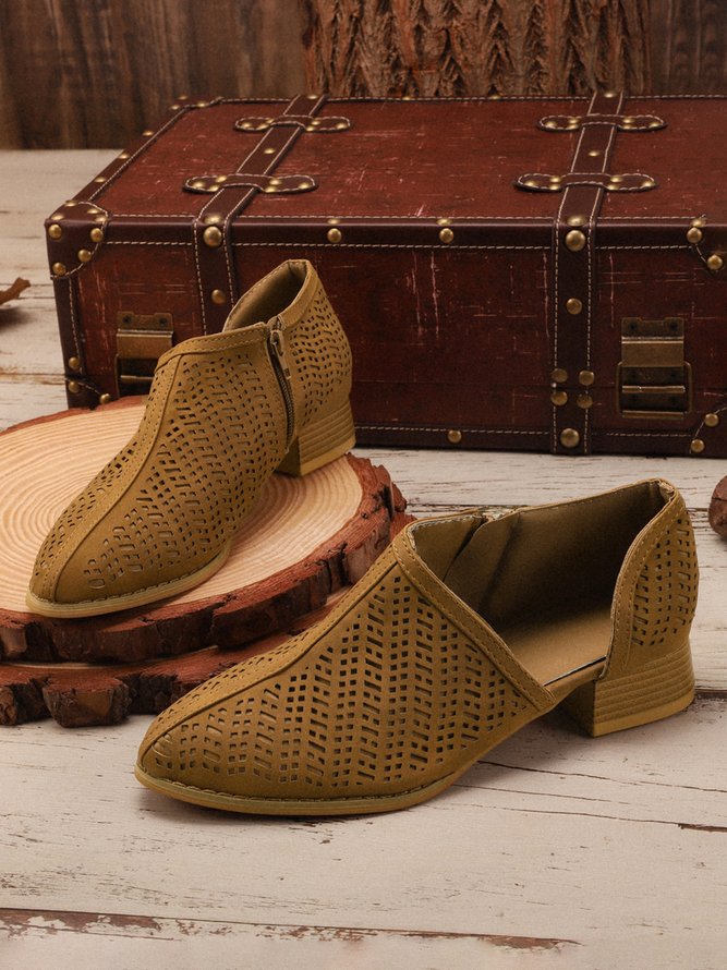 Women Fall Detailed Open Side Flat Sandals