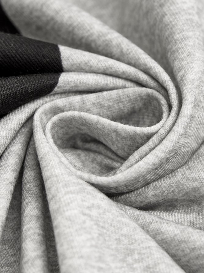 Cotton Blends Geometric Loosen Shirt & Top