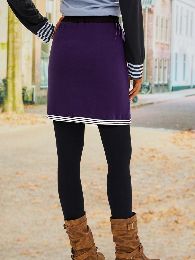 Casual Cotton-Blend Skirt