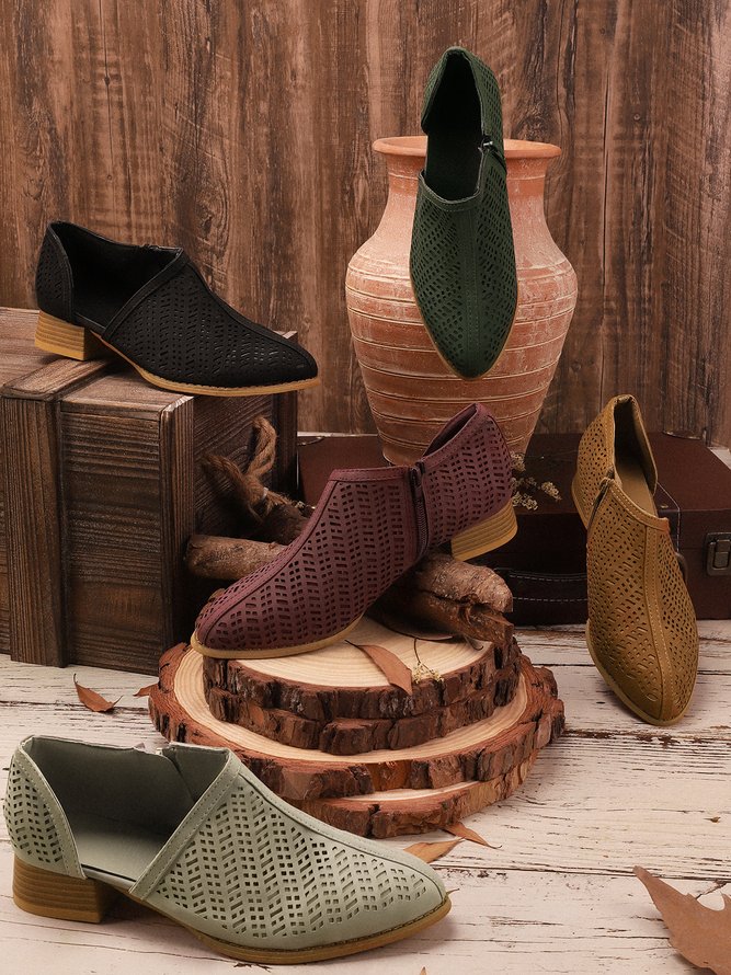 Women Fall Detailed Open Side Flat Sandals