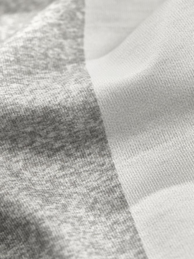 Cotton Blends Geometric Loosen Shirt & Top