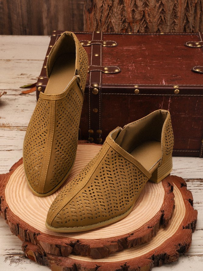 Women Fall Detailed Open Side Flat Sandals