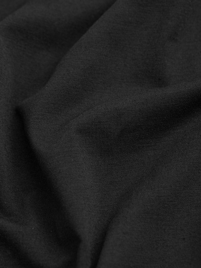 Cotton-Blend Shift Crew Neck Tank & Cami