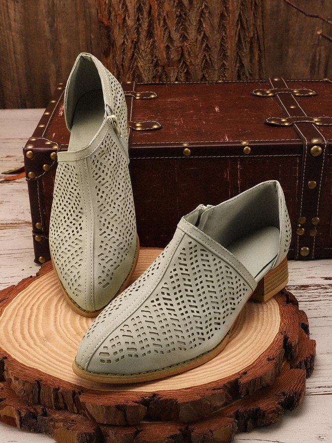 Women Fall Detailed Open Side Flat Sandals