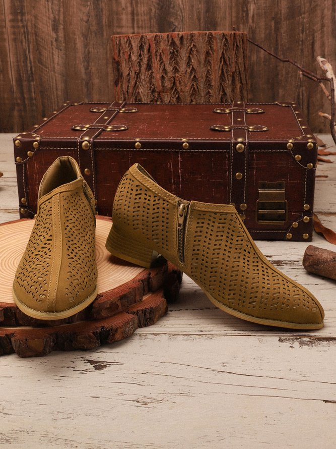 Women Fall Detailed Open Side Flat Sandals